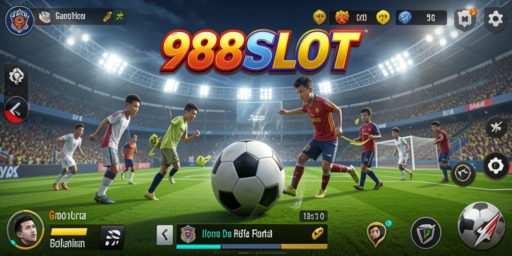 Gameplay seru 988SLOT dengan grafis sepak bola yang menawan.