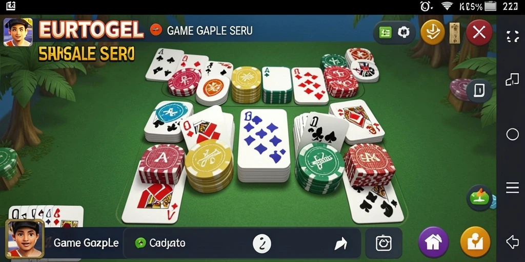 Tampilan elegan dari gameplay Gaple di EUROTOGEL.