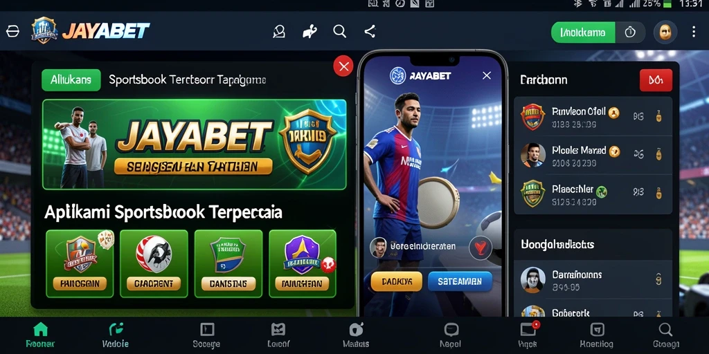 Tampilan utama <strong>JAYABET</strong> menampilkan berbagai opsi taruhan olahraga.