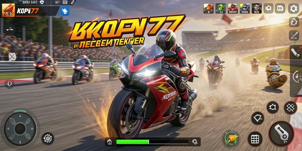 Gameplay seru KOPI77 dalam balapan motor yang mendebarkan.