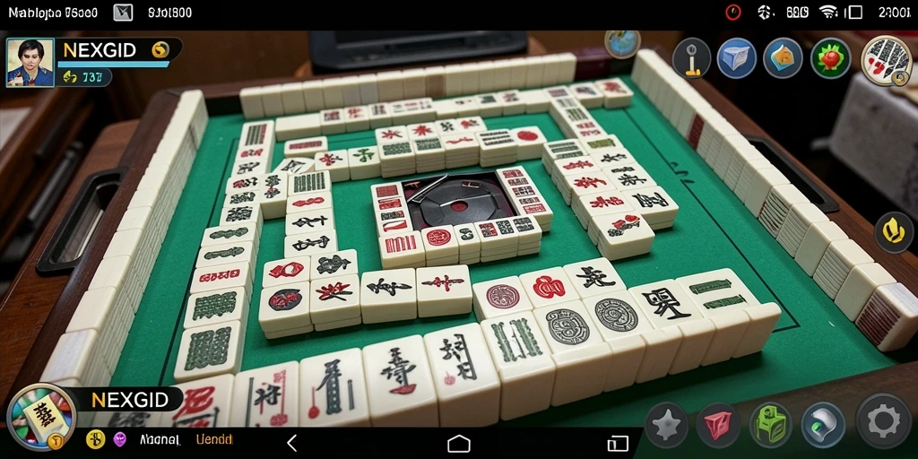 Screenshot NEXGID menampilkan gameplay seru Mahjong yang menantang.