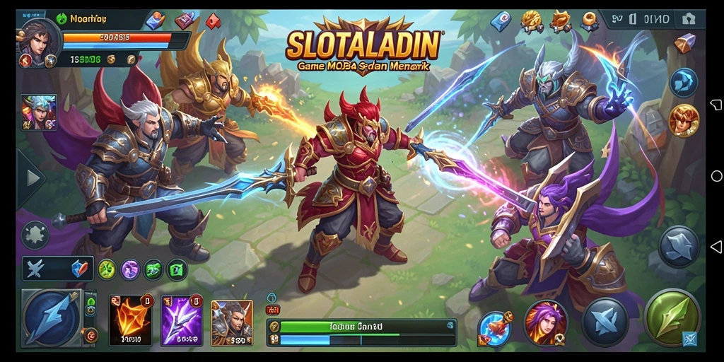 Tampilan gameplay seru di arena pertarungan MOBA.